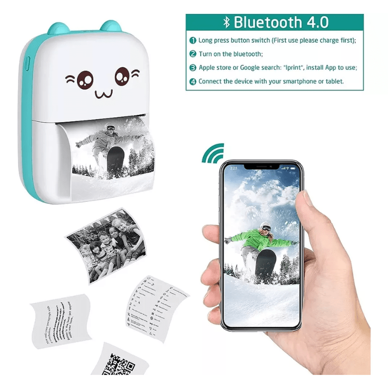 Mini Impresora Térmica Portátil Bluetooth Móvil Teléfono - Noorsuk